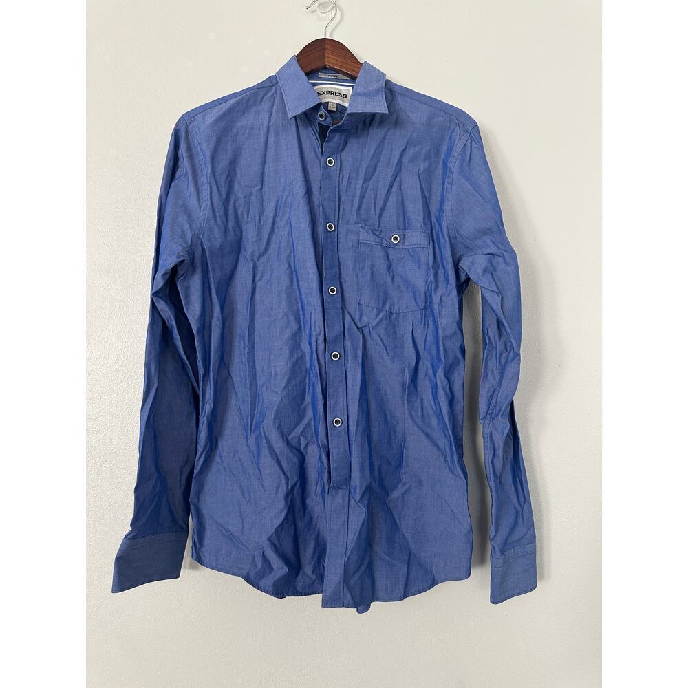 Express Mens Fitted Dress Shirt sz M 15-15.5